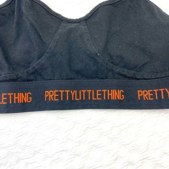 BUY 1 GET 1 FREE pretty little thing size 6 bralette black orange - Picture 2 of 6